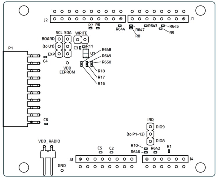 Schematic - Semtech LRDVK17INTERFACE ​LoRa® Shield Interface Board